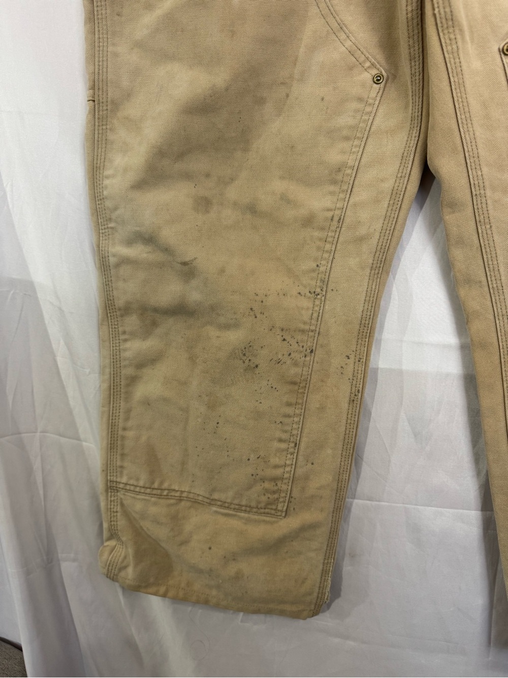 Vintage Carhartt USA Made Double Knee Work Pants Brown Duck Canvas Size 36 - Picture 3 of 12